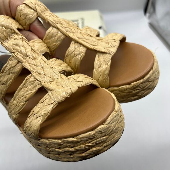 a.n.a Womens Merlin Wedge Sandals Brown Natural Size 9M - Picture 8 of 15